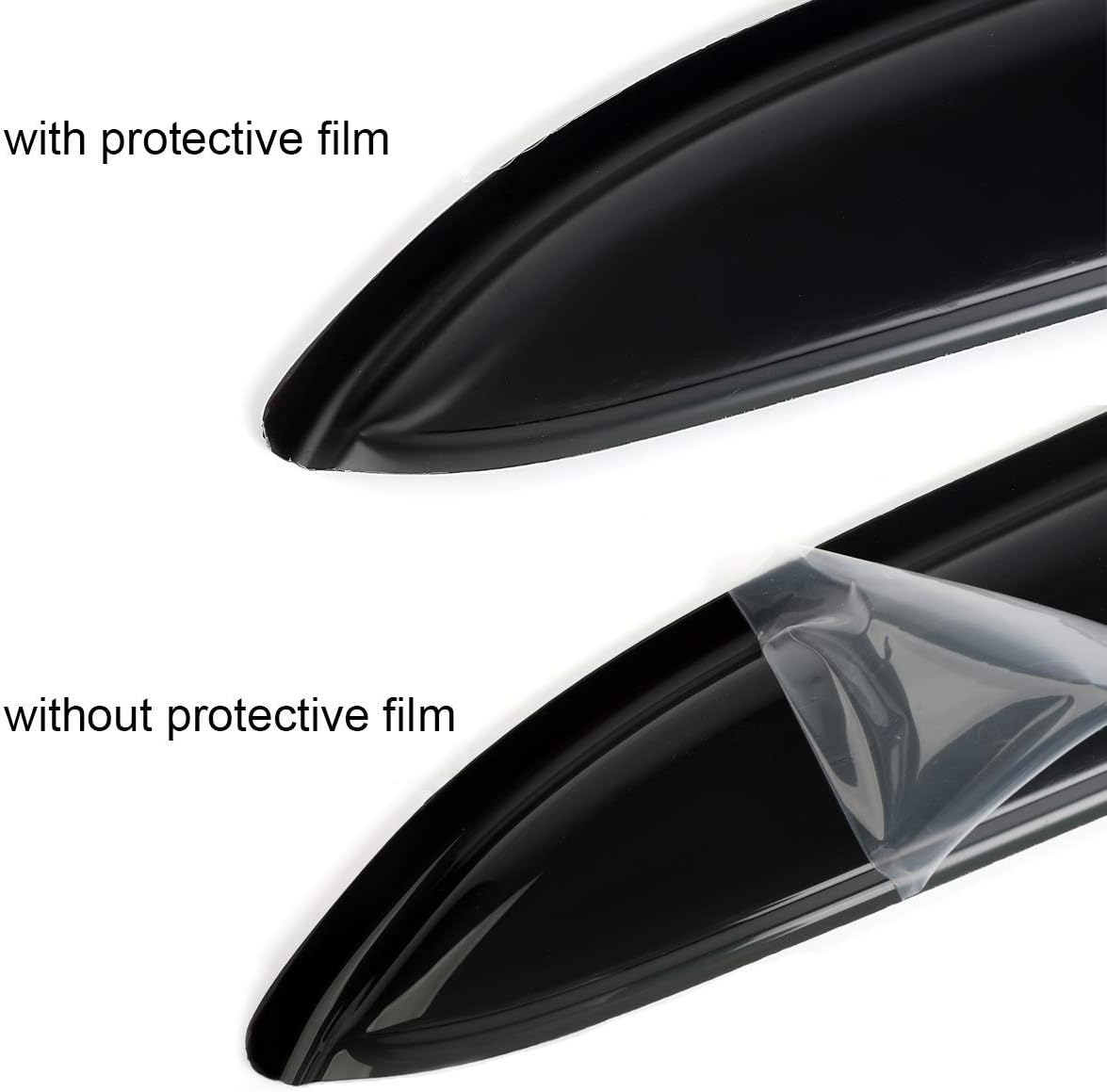 Side Window Wind Deflector, 2pcs Outside Mount Style Tape-On Dark Smoke Rain Guards Set, Window Visor Compatible with 1992-1995 Honda Civic 2-Door Coupe 2-Door Hatchback Only 92235