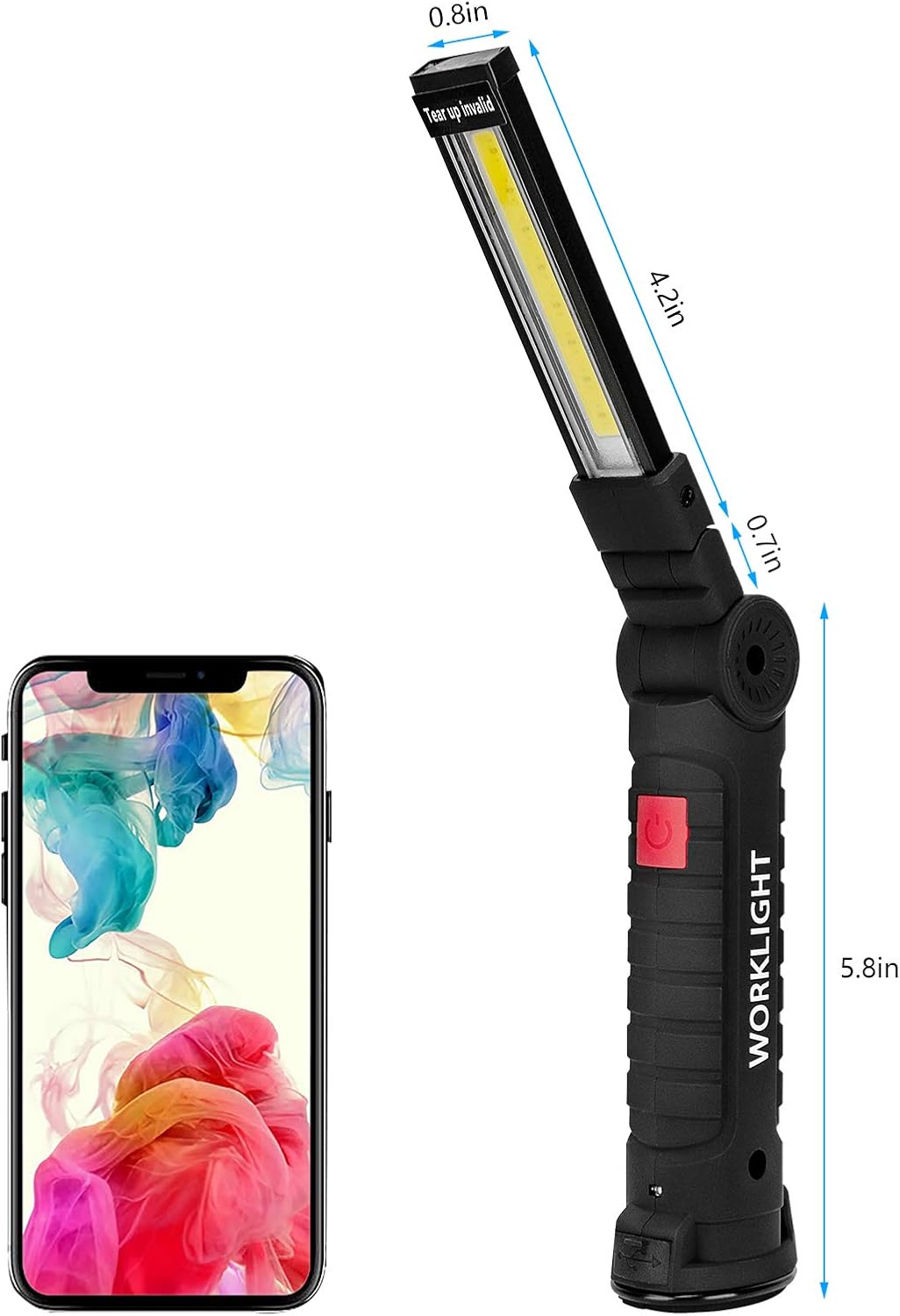 Tool Gifts for Men 2Pack Rechargeable LED Work Lights with Magnetic Base, 360° Rotation,Versatile Lighting for Repairs, Outdoors,Christmas Gifts,Stocking Stuffers Mens Gifts