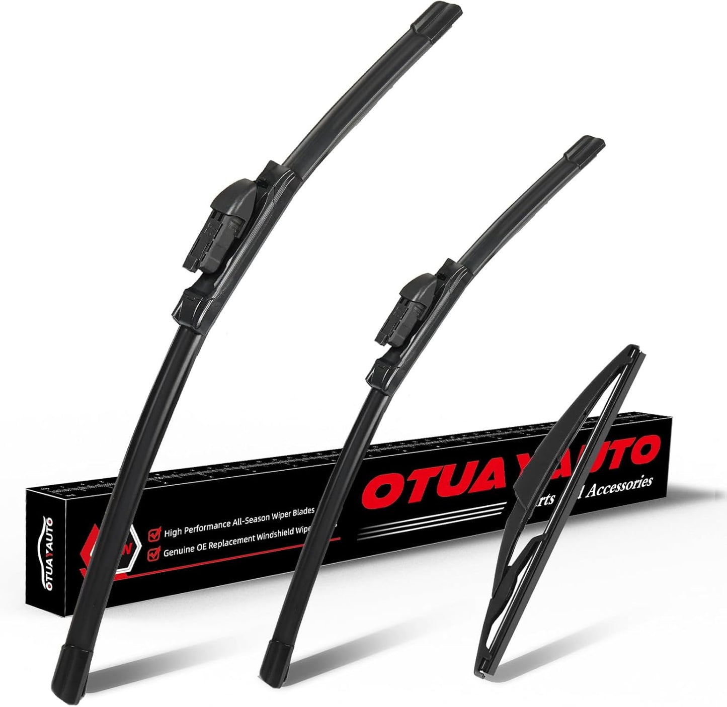 OTUAYAUTO Premium Windshield Wiper Blades - Replacement for Jeep Renegade 2015-2023 - Precision Fit, All-Weather Performance, Front and Rear Wiper Blades, Top Lock - 22"+20"+10" (Pack of 3)