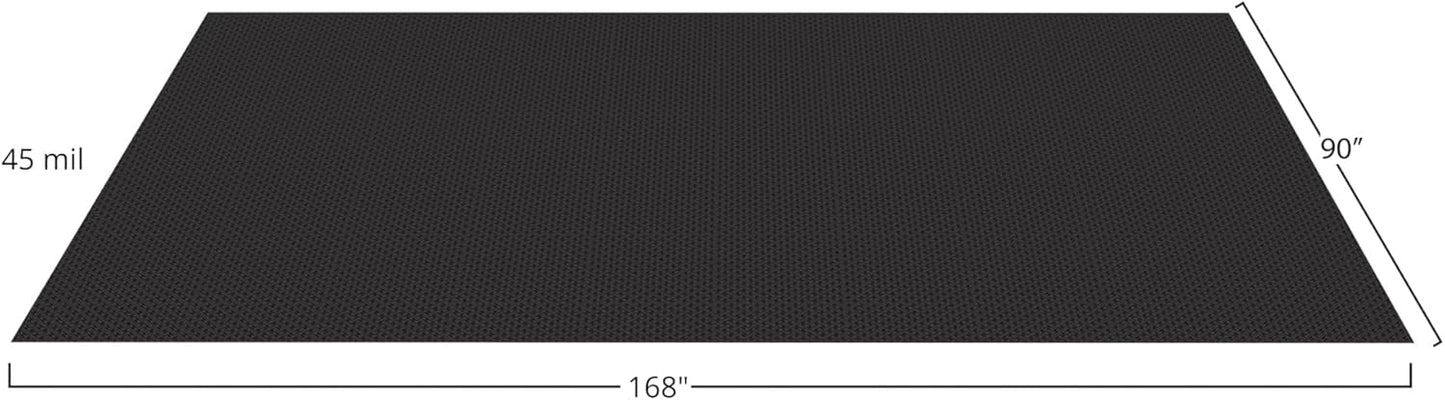 G-Floor Lite Diamond Tread Pattern Midnight Black Vinyl Rollout Garage Flooring Protector Mat for The Garage and Beyond - 7'6" x 14' Size