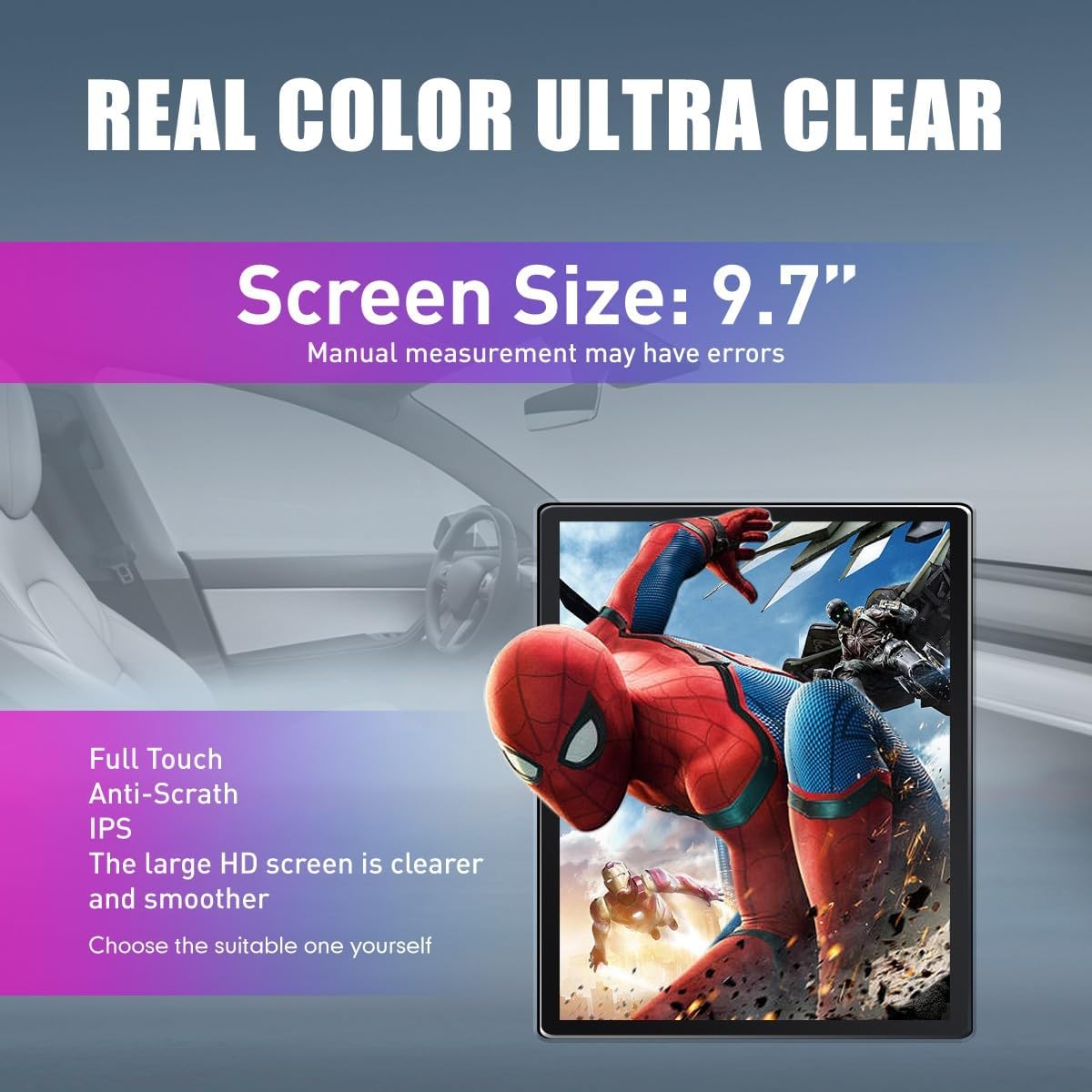 Kunfine Tesla Style Car CarPlay Android Auto Navigation Stereo GPS Radio Reverse Camera 9.7" IPS Touchscreen Headunit Tablet Media Player For Peugeot 301 2013-2022 if Applicable Quad Core 2G+32G Basic