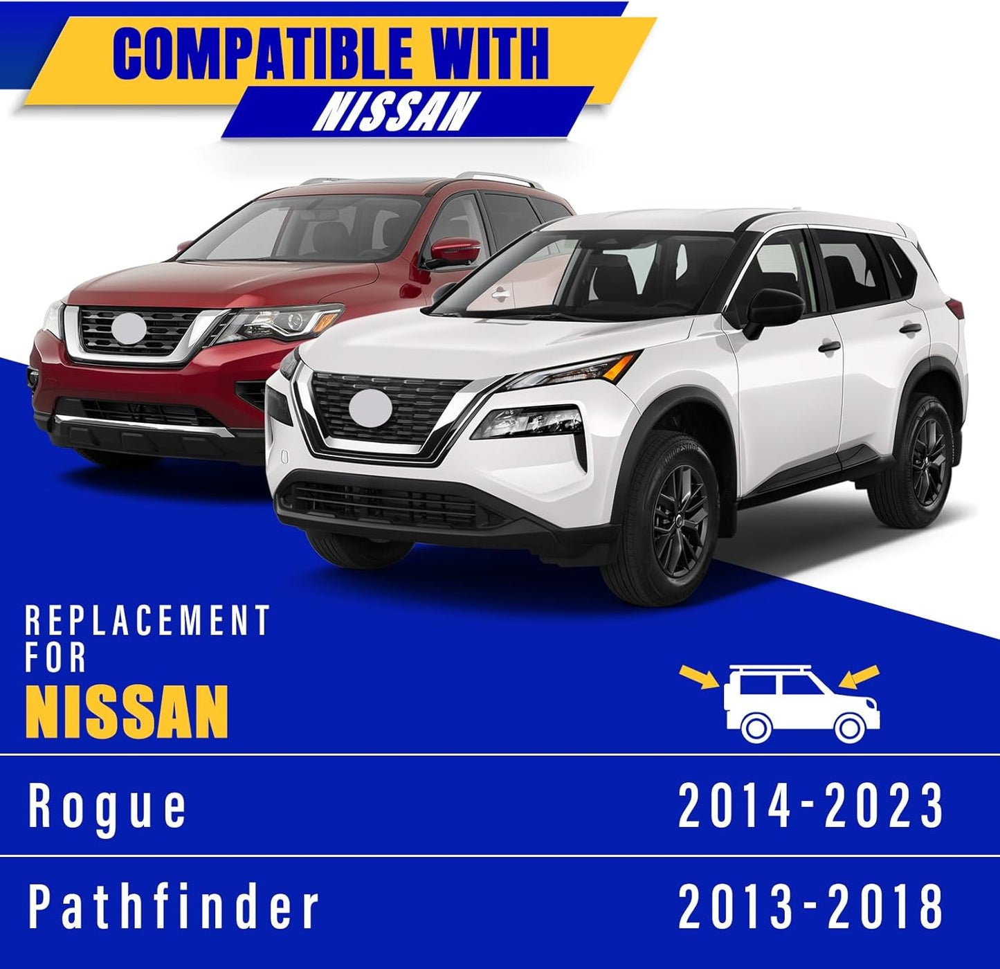 3 wipers Replacement for 2014-2021 2022 2023 Nissan Rogue, Windshield Wiper Blades Original Equipment Replacement - 26"/17"/12" (Set of 3) U/J HOOK