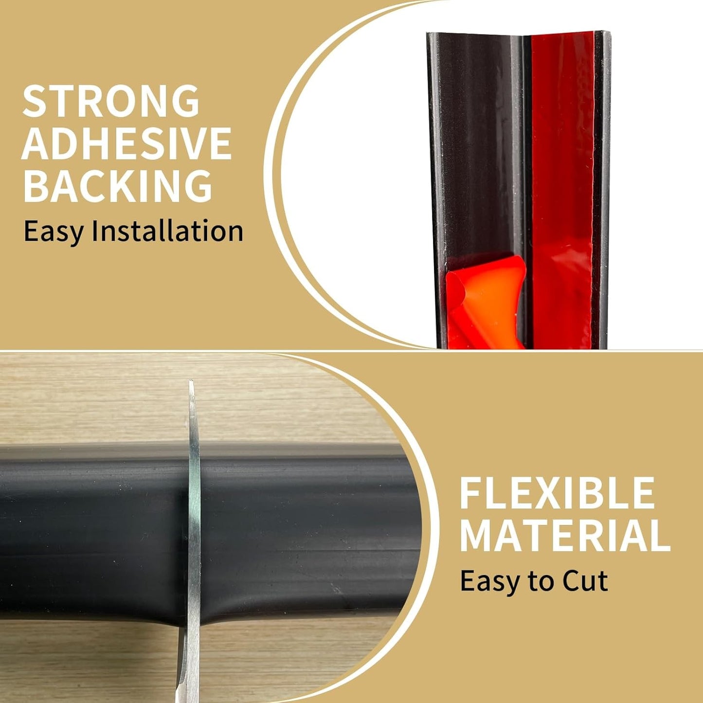 Tongmo Wall Corner Guard Edge Protector, 1x1x36 inch Baby Proofing Corner Guards, Self-Adhesive Furniture Edge Strips for Home & Office, 5 Pack (5, Lightbrown, 36" L x 2" W x 2" H)