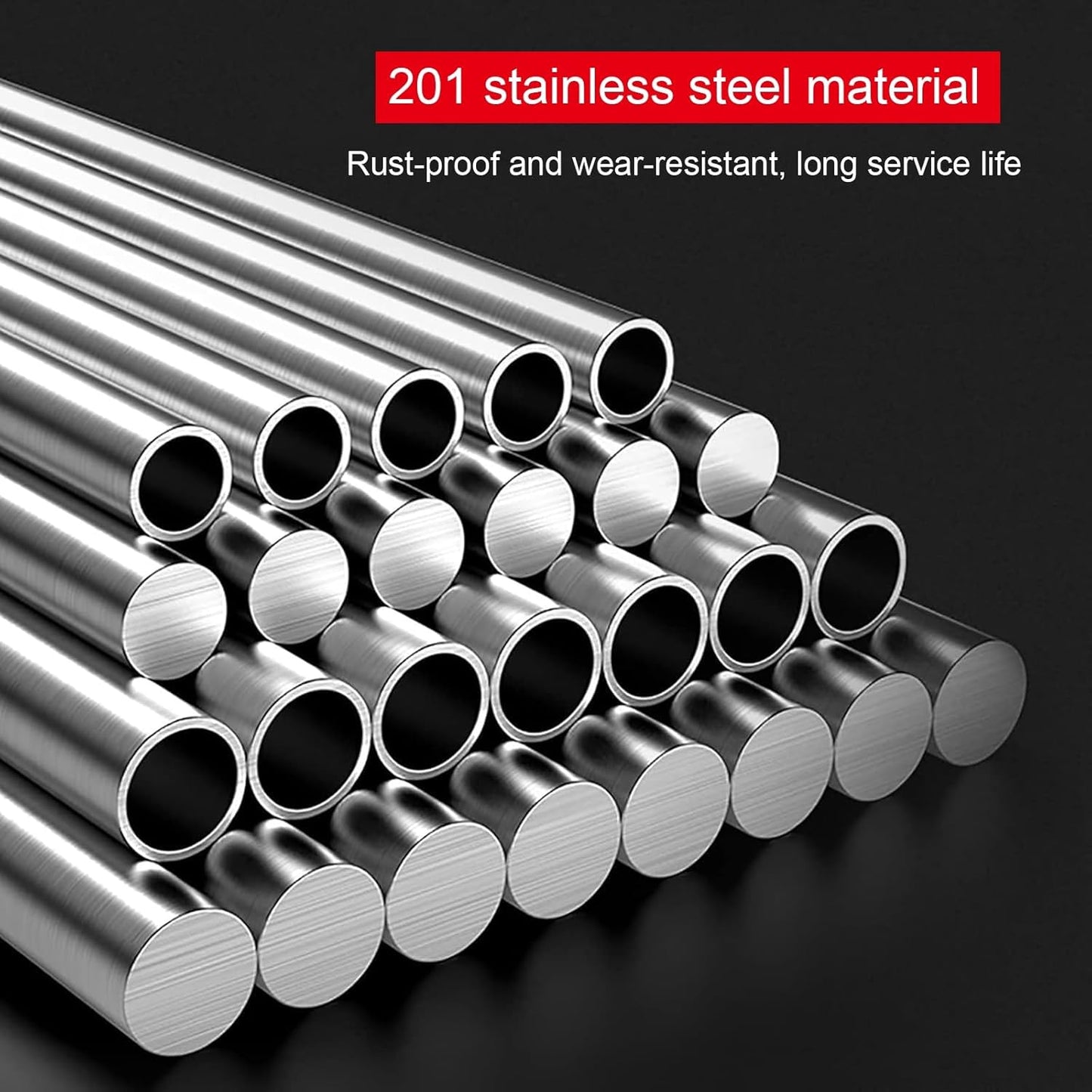 Stainless Steel Parking Bollards for Driveway, Industrial Safety Bollards Reflective Channelizer Post, Parking Barrier, Sturdy and Durable, Easy to Install, for Crowd Control(Silver (4pcs),8.9*100cm/3