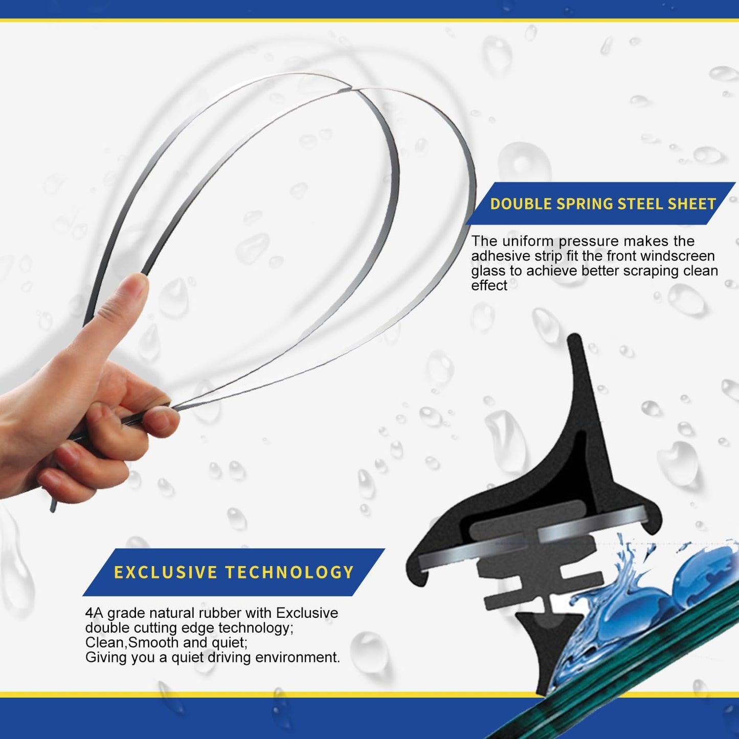 3 wipers Replacement For 2007-2010 2011 2012 2013 2014 2015 2016 Jeep Compass Windshield Wiper Blades Original Equipment Replacement - 22"+20"+11" (Set of 3) U/J HOOK