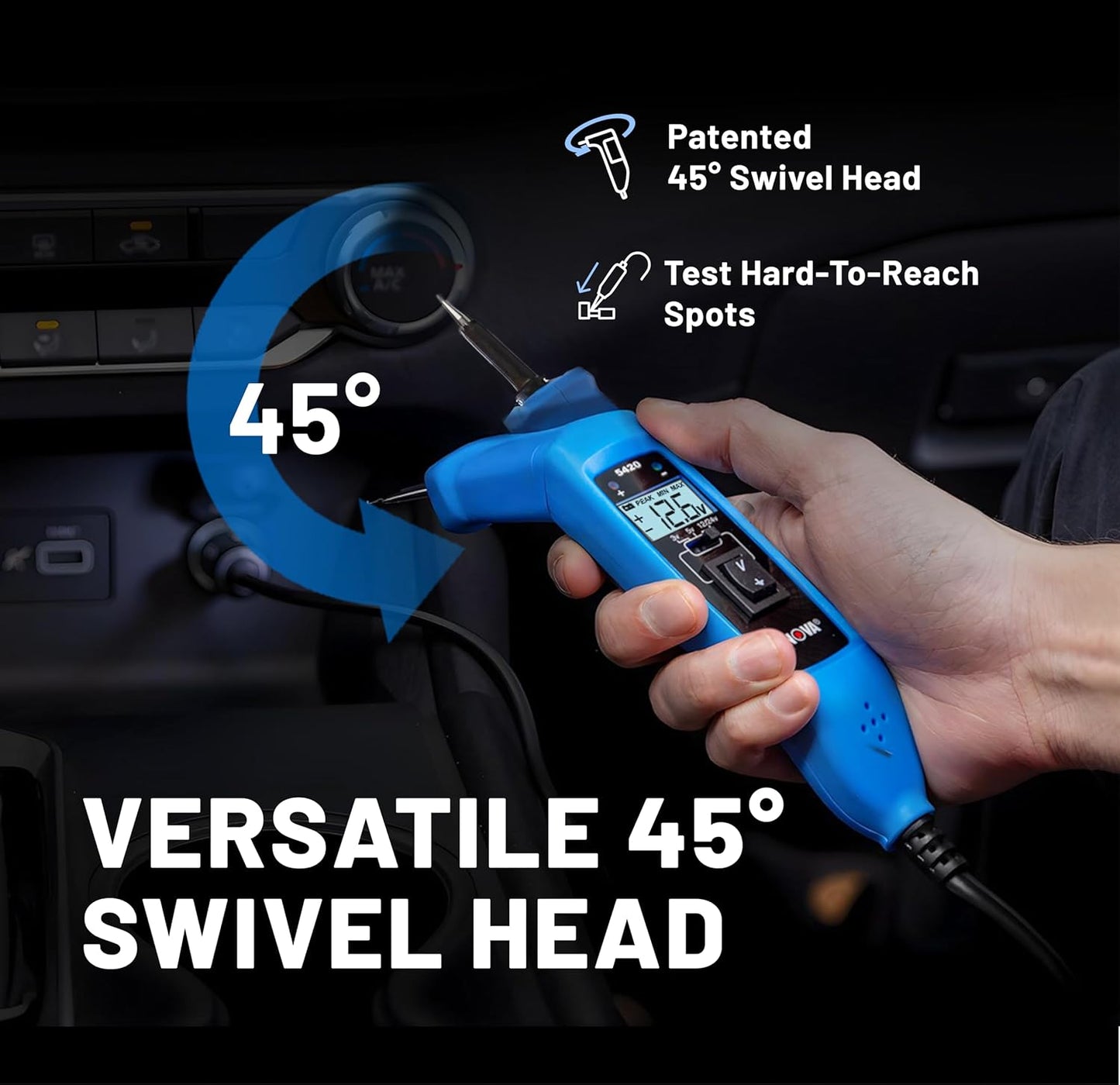 Innova 5420 Power Circuit Tester for Automotive | Fuse, Relay, Battery, and Circuit Diagnostics | Voltage Tester, Multimeter, Relay Tester, Short Circuit Finder, 12V/24V with LCD & Circuit Breaker