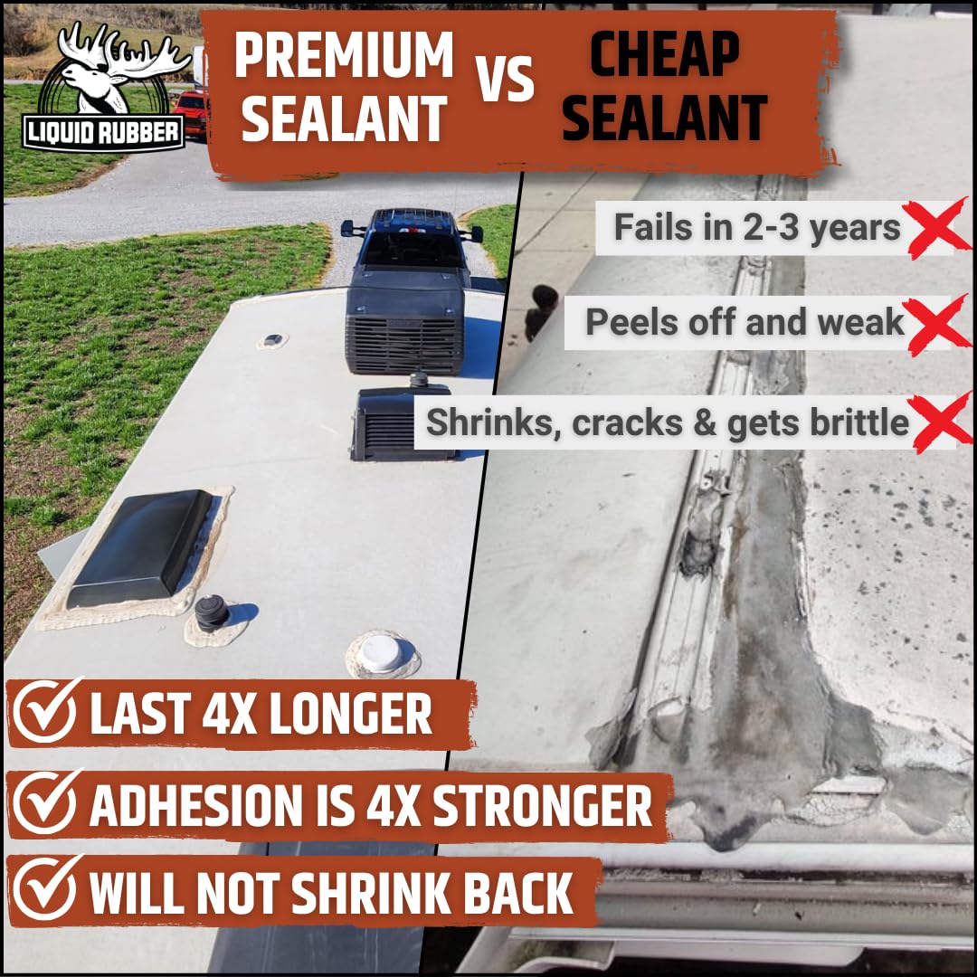 Liquid Rubber RV Lap Sealant, White, 1 Pack