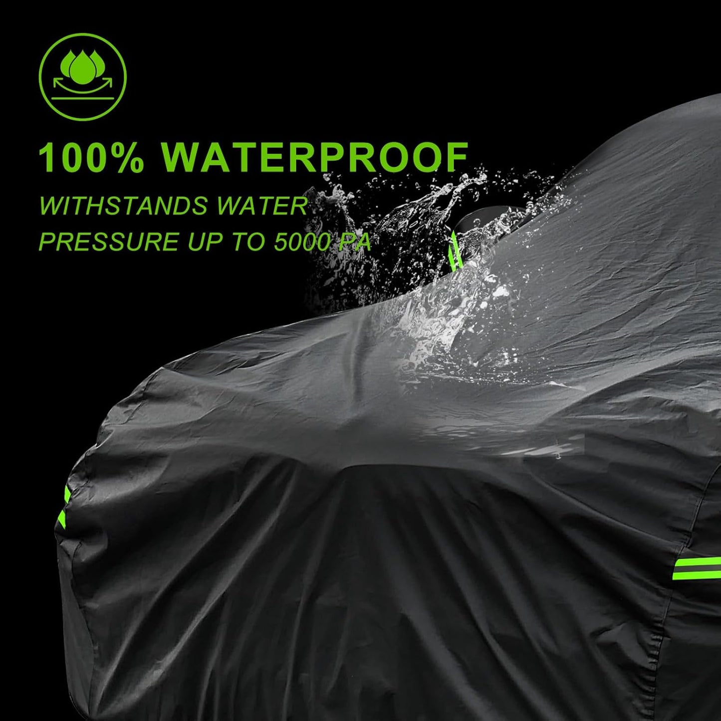 KouKou SUV Car Cover Waterproof All Weather, 7 Layers Outdoor Cover for Automobiles Rain Snow Protection, Universal Fit Ford Escape, Honda HRV,Jeep Liberity, Compass, Renegade, ect. (Up to 181 inches)