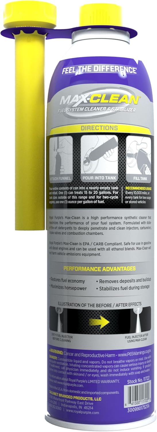 Royal Purple Max-Clean Fuel System Cleaner and Stabilizer 11722 20 Ounce