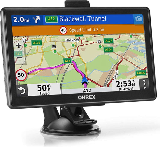 N800 GPS Navigator for Car with Bluetooth, 7” Truck GPS Commercial Drivers, 2025 Maps (Free Lifetime Updates), Semi Trucker GPS Navigation Systems, Custom Truck Routing