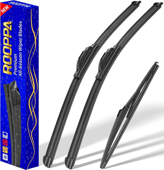 3 wipers Replacement for 2021-2024 Toyota Sienna, Windshield Wiper Blades Original Equipment Replacement - 26"/20"/12" (Set of 3) U/J HOOK