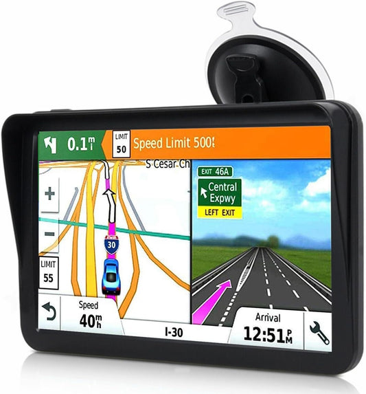 Car GPS Navigation, 2025 Map 9 inch Touch Screen Car GPS Navigation System, Voice Turn Direction Guidance, Support Speed and Red Light Warning(Free Update Lifetime Map)