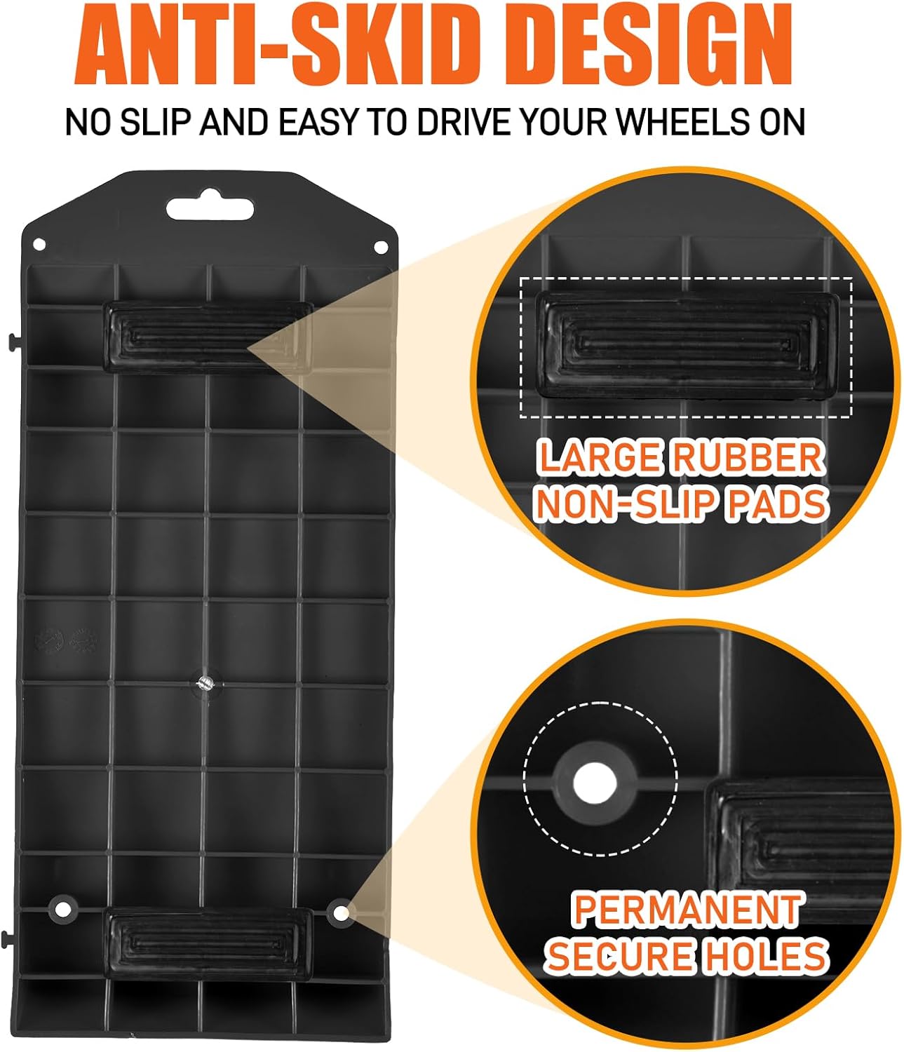 Tire Saver Ramps Anti-Slip Pads Design, 4 Pack Car Tire Wheel Ramps with Carrying Bag for Flat Spot and Flat Tire Prevention, Tire Savers for Storage, Easy to Store