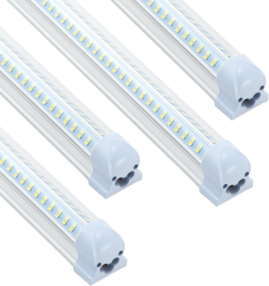 4 Pack 2FT T8 LED Shop Lights, 30W Integrated Tube Light, 4800LM 6000-6500K Daylight, Linkable Lighting, Plug & Play Energy-Saving Commercial Bay Lighting for Garage Warehouse Basement (V4)