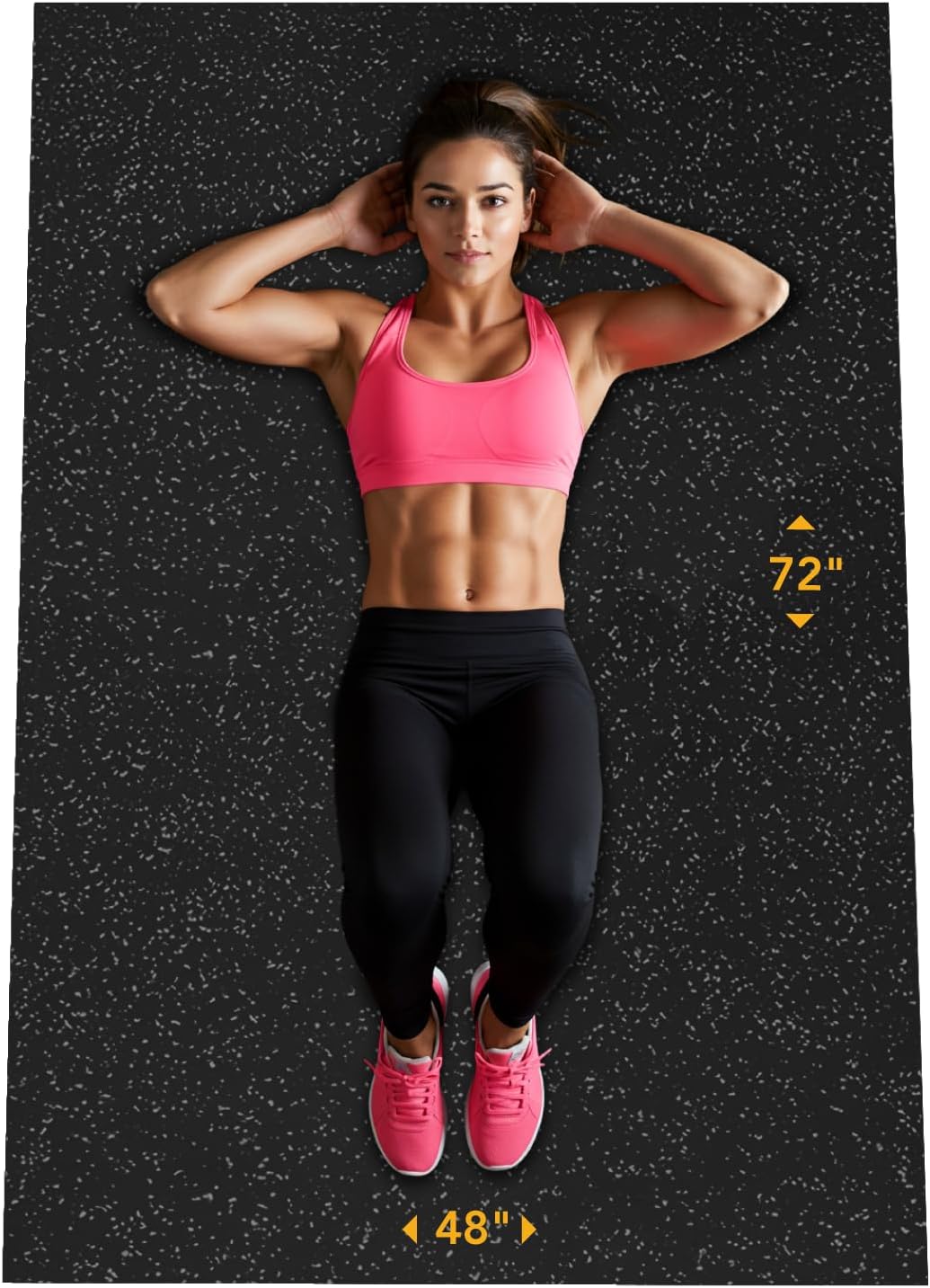 Rubber King Multi-Purpose Exercise Mat - 100% Recycled Thick Rubber Mat for Home Gym Flooring, Non-Slip, Low-Odor Durable Workout Mat for Indoor/Outdoor, Shoe-Friendly