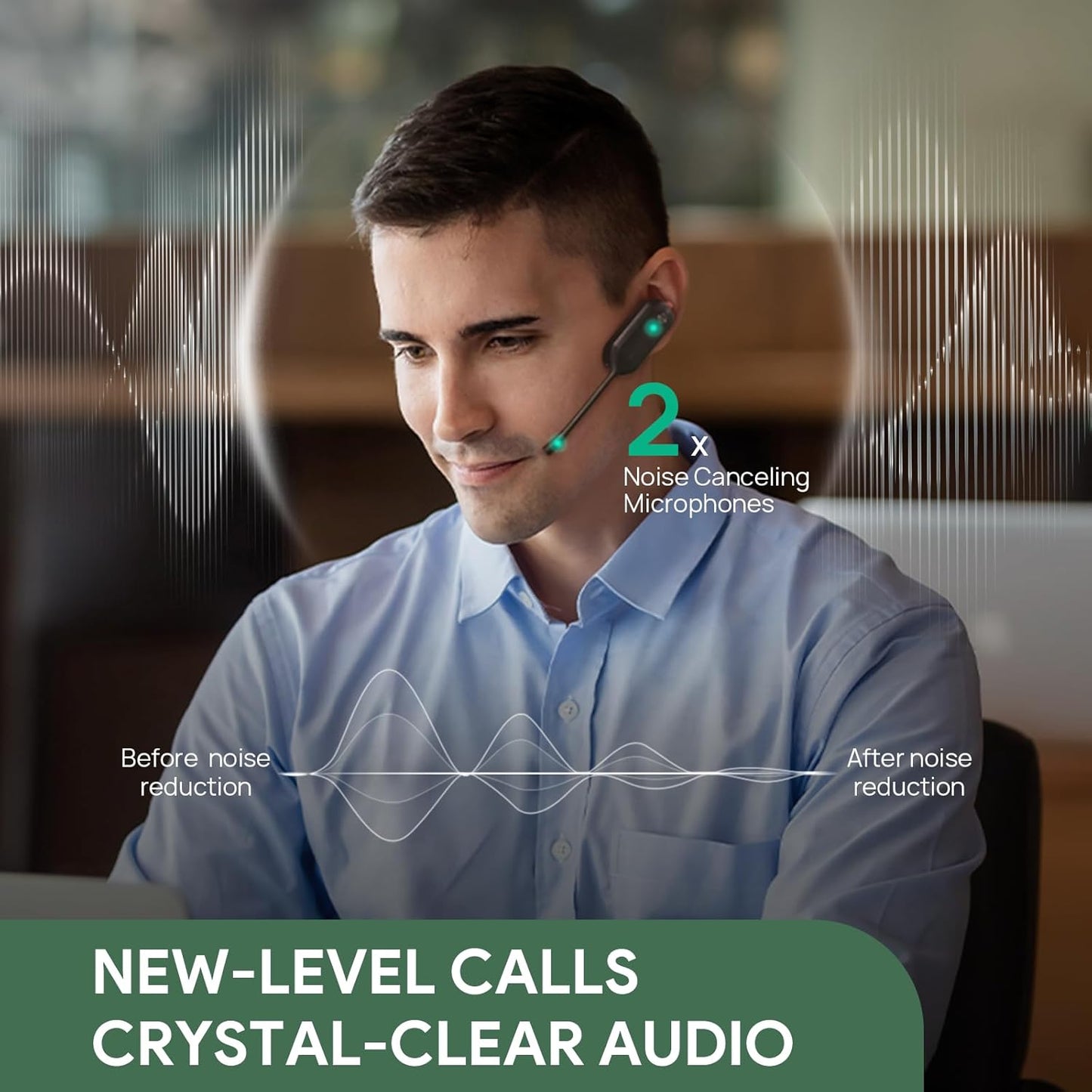 Yealink DECT Wireless Headset WH63 E2 UC,Single Ear (Mono) Convertible Office Headset with Noise Canceling Mic, 607Ft Range,3 Wearing Styles,Connects to Desk Phone and Computer