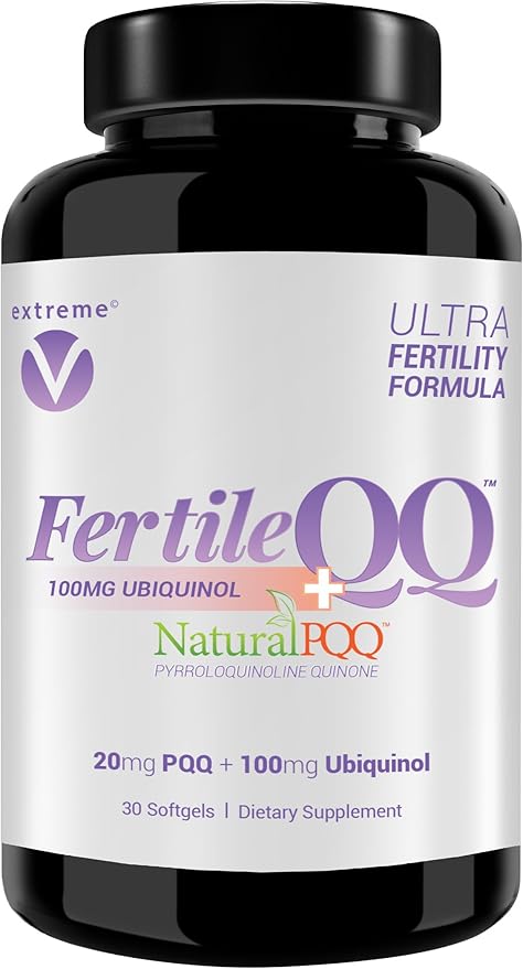 FertileQQ ULTRA Ubiquinol (QH) plus PQQ to BOOST Mama's 2B Natural Reproductive Support, #1 Formula for Support of Mitochondria Egg Cell Health - Doctor Recommended Fertility Formula.