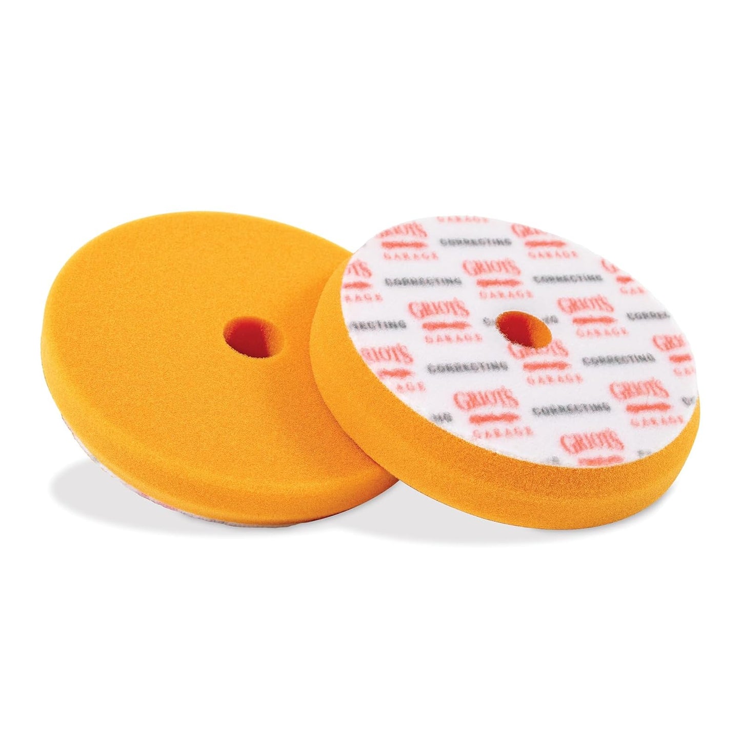 Griot's Garage Orange Foam Correcting Pads for Car Polishing and Detailing, Removes Light to Moderate Paint Defects, Durable, Machine-Washable, 10516, 5.5", Set of 2