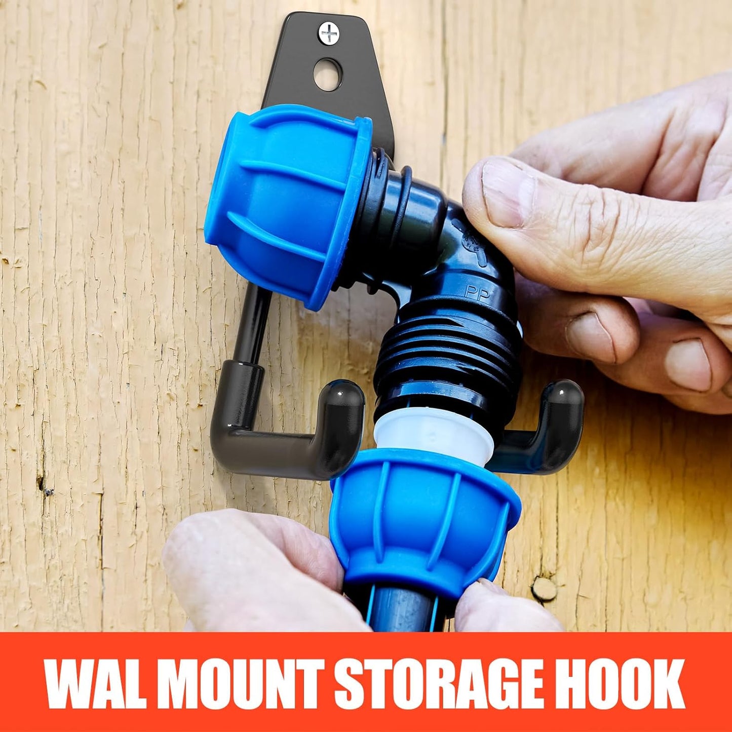 2 Pack Garage Hooks with Anti-Slip Coating Heavy Duty Wall Mount Hooks for Garage Storage and Hanging Hoses Bike Garden Tools Ropes etc