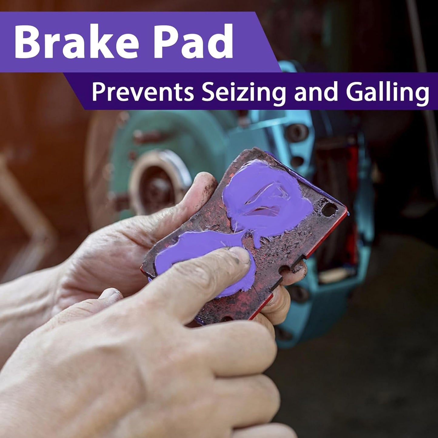 Keze High Temp Ceramic Brake Caliper Grease and Pin Parts Lubricant for Auto Break Sliding Pin Pad,Prevents Seizing Stops Squeaking with Brush Top Can,8 oz