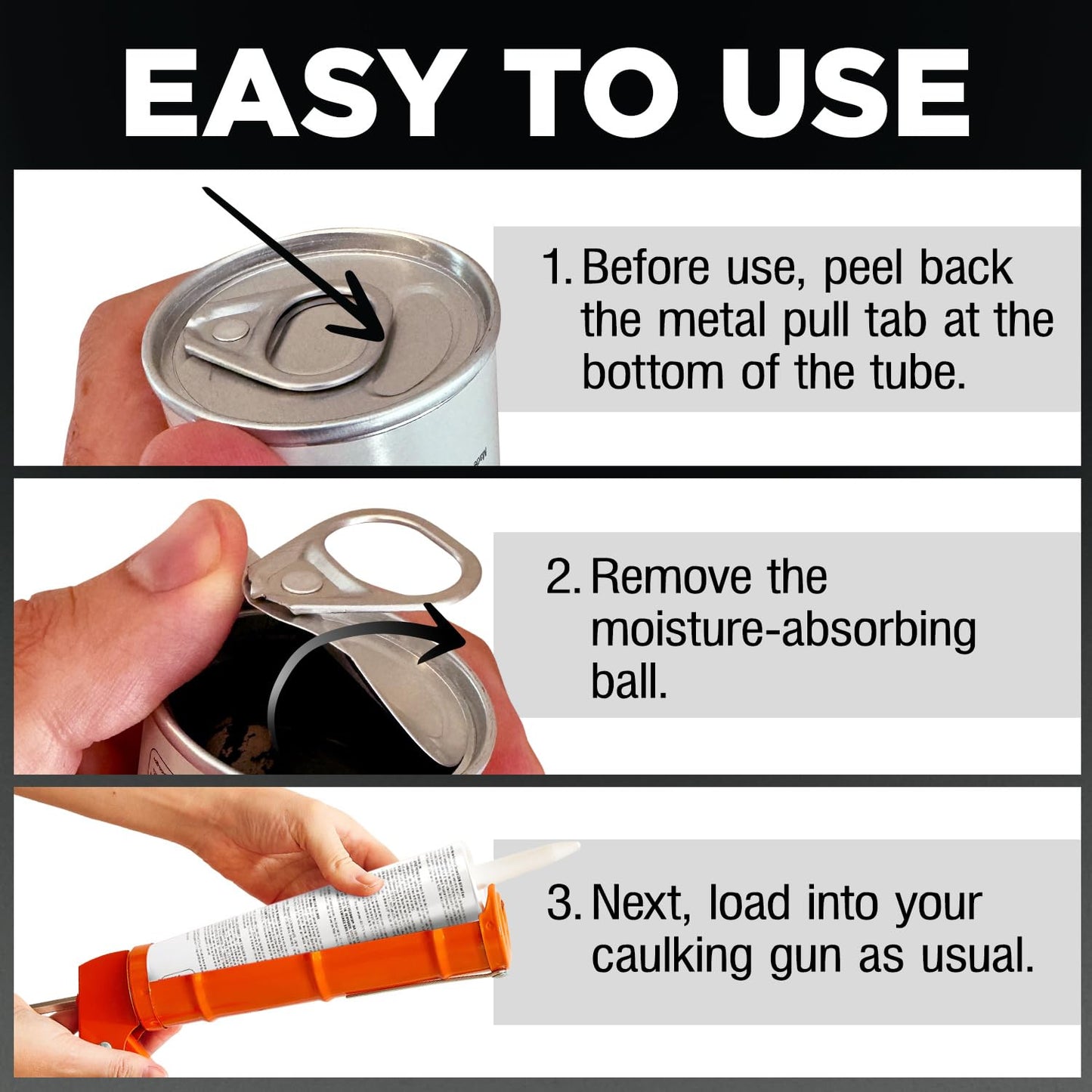 [2-Pack] Black Polyurethane Seam Sealer Automotive Compound Kit - Durable & Flexible Auto Body Filler - Seam & Joint Compound for Bare, Primed or Painted Surfaces - Automotive Seam Sealer [Black]