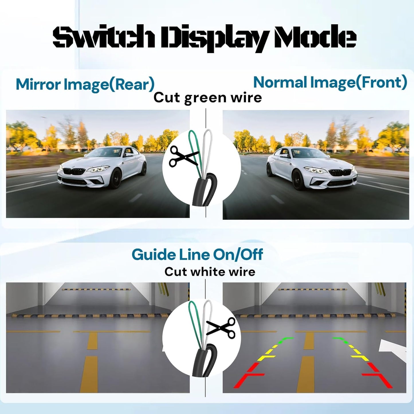 X1 Backup Camera for Car License Plate Reverse Cam, IP69 Waterproof Rearview Camara de Reversa de Auto Clear Night Vision, 149 Degree Wide View Angle - NTSC 12V