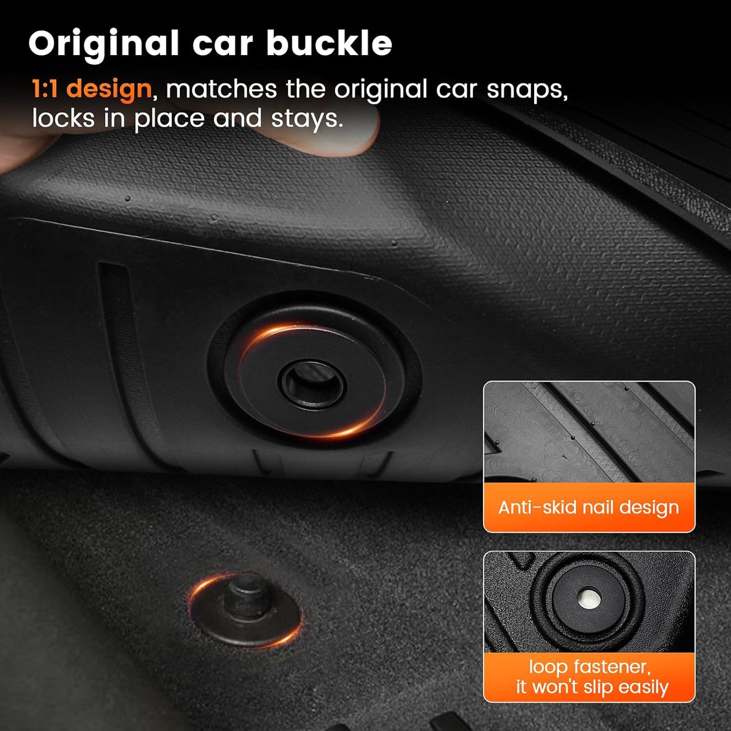 KMF Floor Mats for 2025 2026 Chevrolet/Chevy Equinox (Not EV) Accessories GMC Terrain, All Weather TPE Waterproof Car Floor Liners Front & Rear 2 Row, Custom Fit Anti-Slip Deep Grooves Car Mats