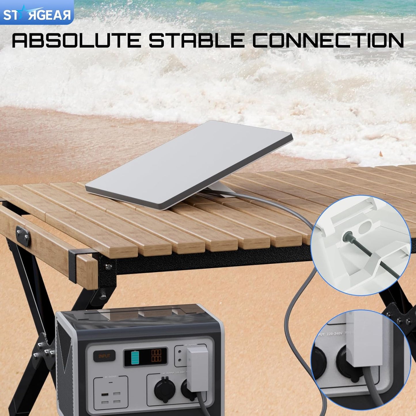 Starlink Mini Cable 16.4FT, Starlink Mini Accessories 20AWG Replacement Starlink DC Power Cable, Power Cord Outdoor