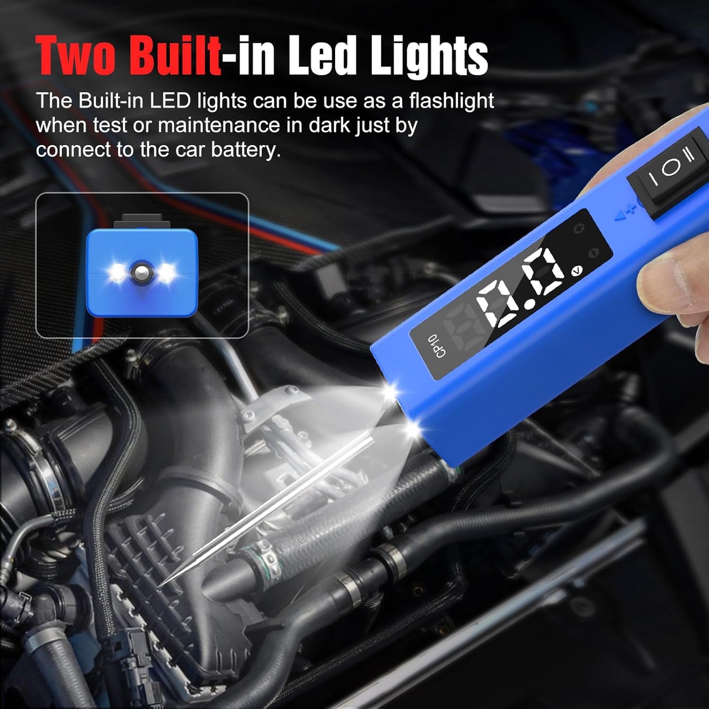 OBDResource Test Light Automotive, Power Circuit Probe Tester, 12V - 24V Car Fuse Tester with Test Light & LCD Display, Automotive Short Circuit Located and Component Activated, Overload Protection