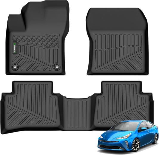 ANBINGO®-Floor Mats for Toyota Prius 2016-2022, Fits Toyota Prius Prime 2017-2021, (Not fit Prius C & Prius V) - All Weather Protection TPE Car Floor Liners 1st & 2nd Row Accessories Black