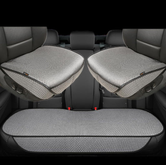 Auto Newer Breathable Universal Four Seasons Car Seat Covers, Luxury Include Front Car Seat Protector and RearCar Seat Cushion,Compatible with 95% Vehicles， Fit for Cars Truck SUV (Grey,3PCS)