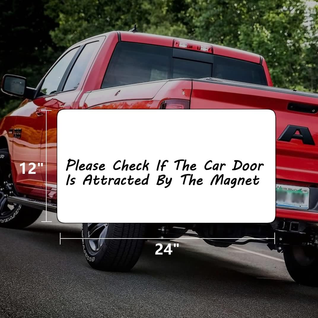 4 Pack Blank Car Door Magnet Sticker, Rounded Corners Magnetic Vehicle Sign, Perfect Magnet for Car to DIY Advertise Business and Cover Company Logo, Personalized Magnet Decal (24x12 inch)