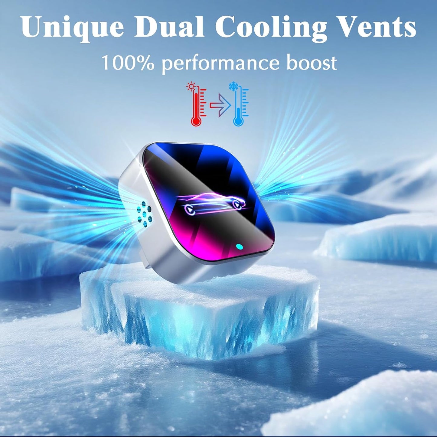 Wireless CarPlay Adapter for iPhone, 2025 Upgrade Convert Wired to Wireless Car Play Dongle, Mini Size USB Design for Apple CarPlay Adapter, USB-A/Type-C, No Delay, Plug and Play & Stable Control