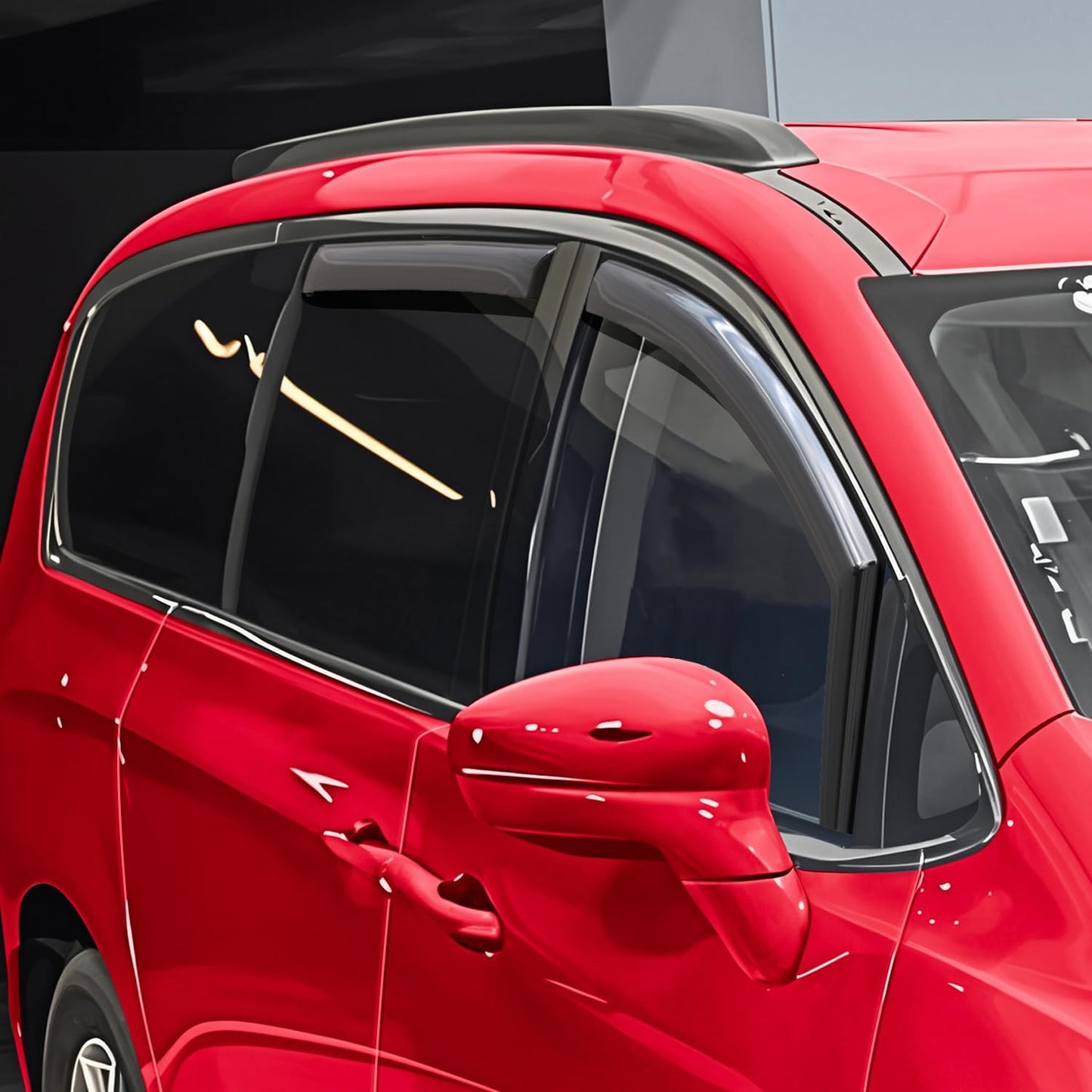 Voron Glass in-Channel Extra Durable Rain Guards for Chrysler Pacifica 2017-2025, Window Deflectors, Vent Window Visors, 4 Pieces - 200581