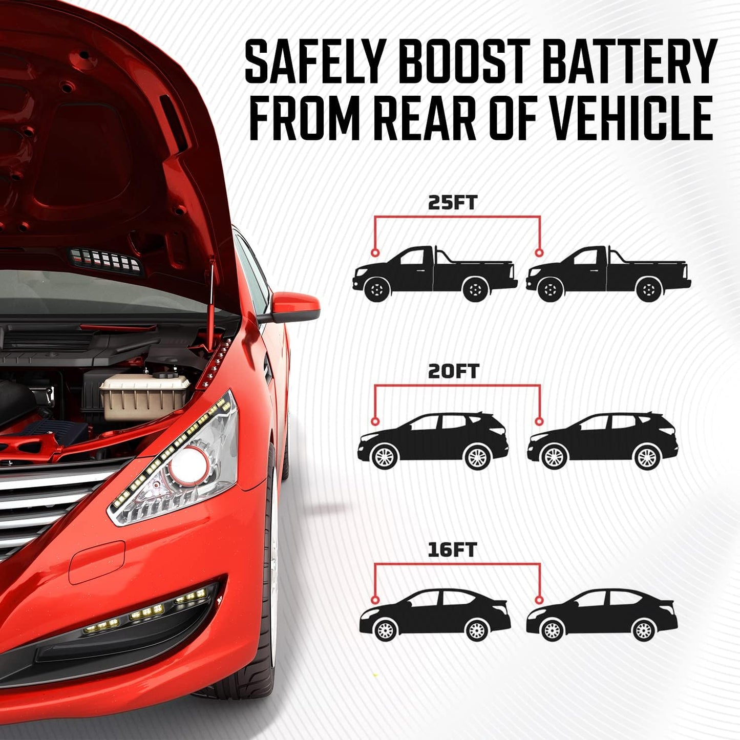 Energizer Jumper Cables for Car Battery with Built-in LED Lights, Heavy Duty Automotive Booster Cables for Jump Starting Dead or Weak Batteries - Carrying Bag Included (20-Feet (2-Gauge)