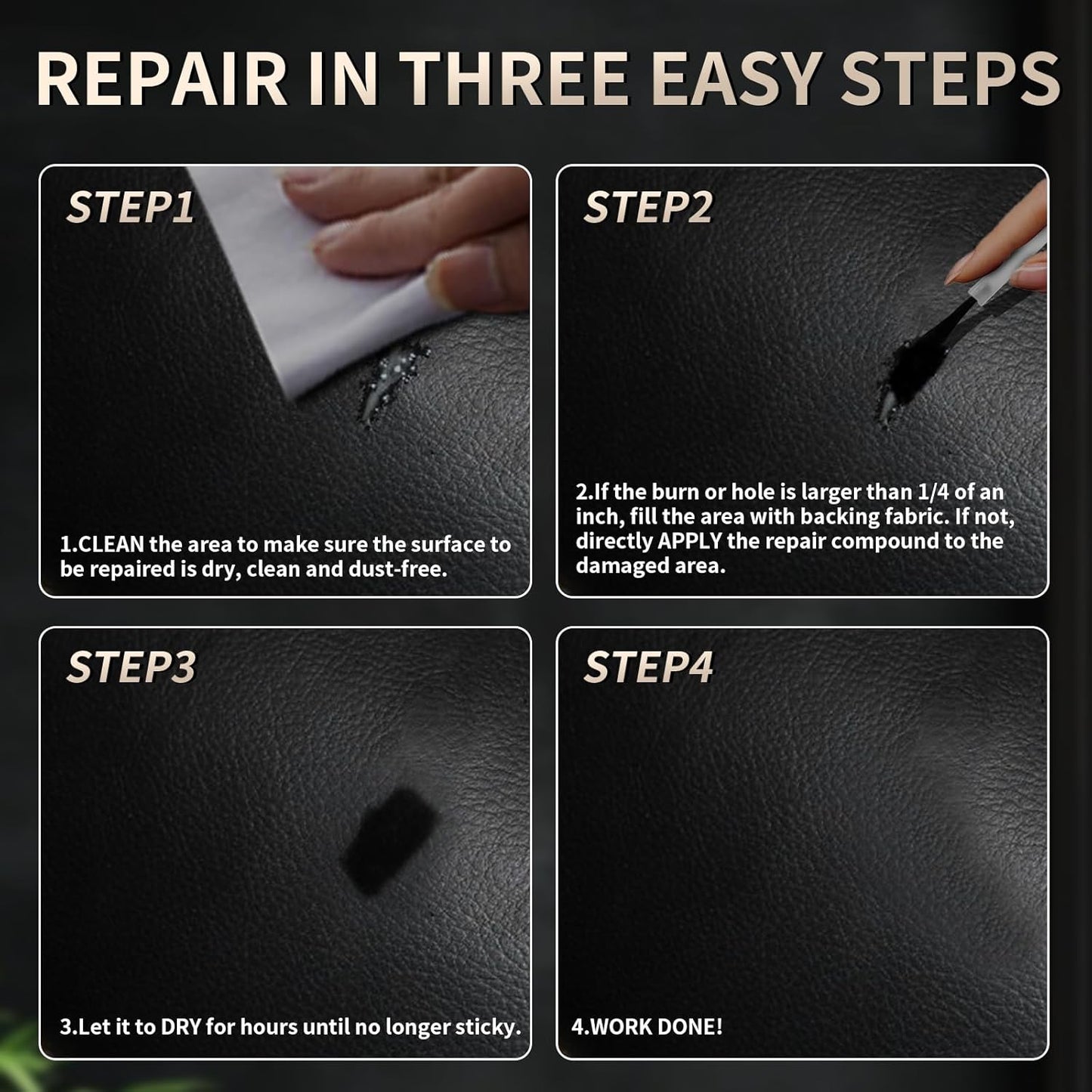 Advanced Leather Repair Gel, 2025 New Leather Repair Coloured Cream Gel, Upgrade Professional Leather Repair Kit for Car Seat Vinyl Repair Kit, Multifunctional Couch and Jacket Repair Kit (Coffee)