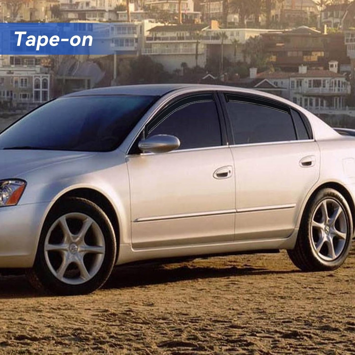 Window Visors Rain Guards for 2002 2003 2004 2005 2006 Nissan Altima, Out-Channel Window Vent Wind Deflectors Visors Shades for 02 03 04 05 06 Nissan Altima