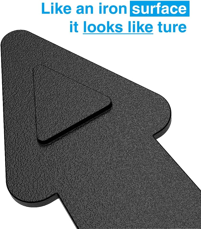 ZEKOO Garage Door Magnetic Decorative Hardware Kit Garage Door Magnets Accents Faux Hinges and Handle Garage Door Decoration Curb Appeal Set of 6, Black