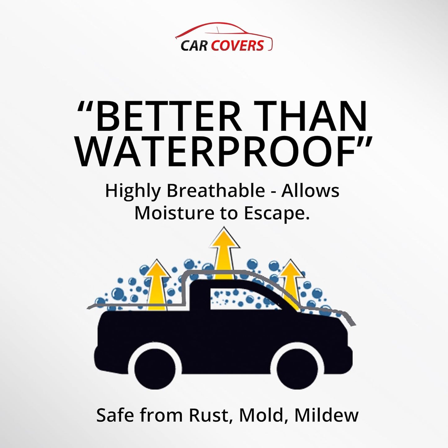 Car Covers Weatherproof Max Truck Cover & Warranty Compatible with Ford 2020 F-150 Regular Cab, 6.5 with Truck Bed Shell– Outdoor Cover, Prevents Theft with Cable Lock