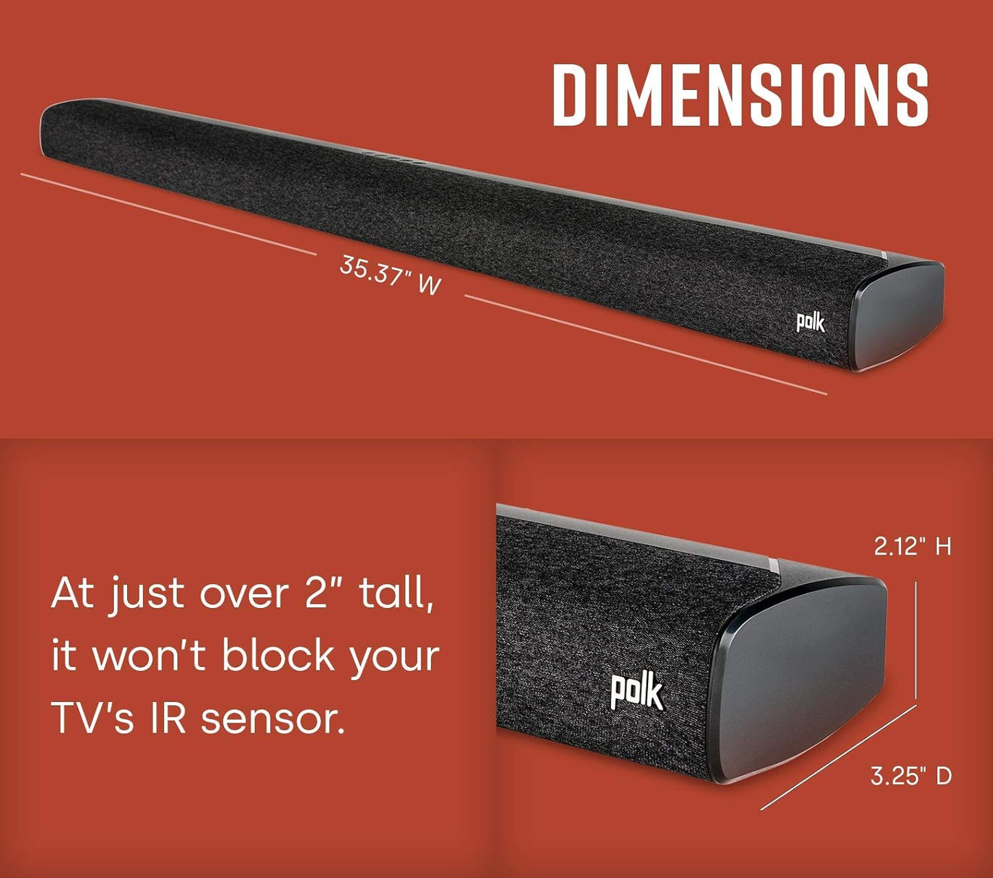 Polk Audio Signa S3 Sound Bar for TV & Wireless Subwoofer with Built-in Chromecast & Google Assistant, Low-Profile Design, Works with 8K, 4K & HD TVs, Bluetooth and Wireless Streaming