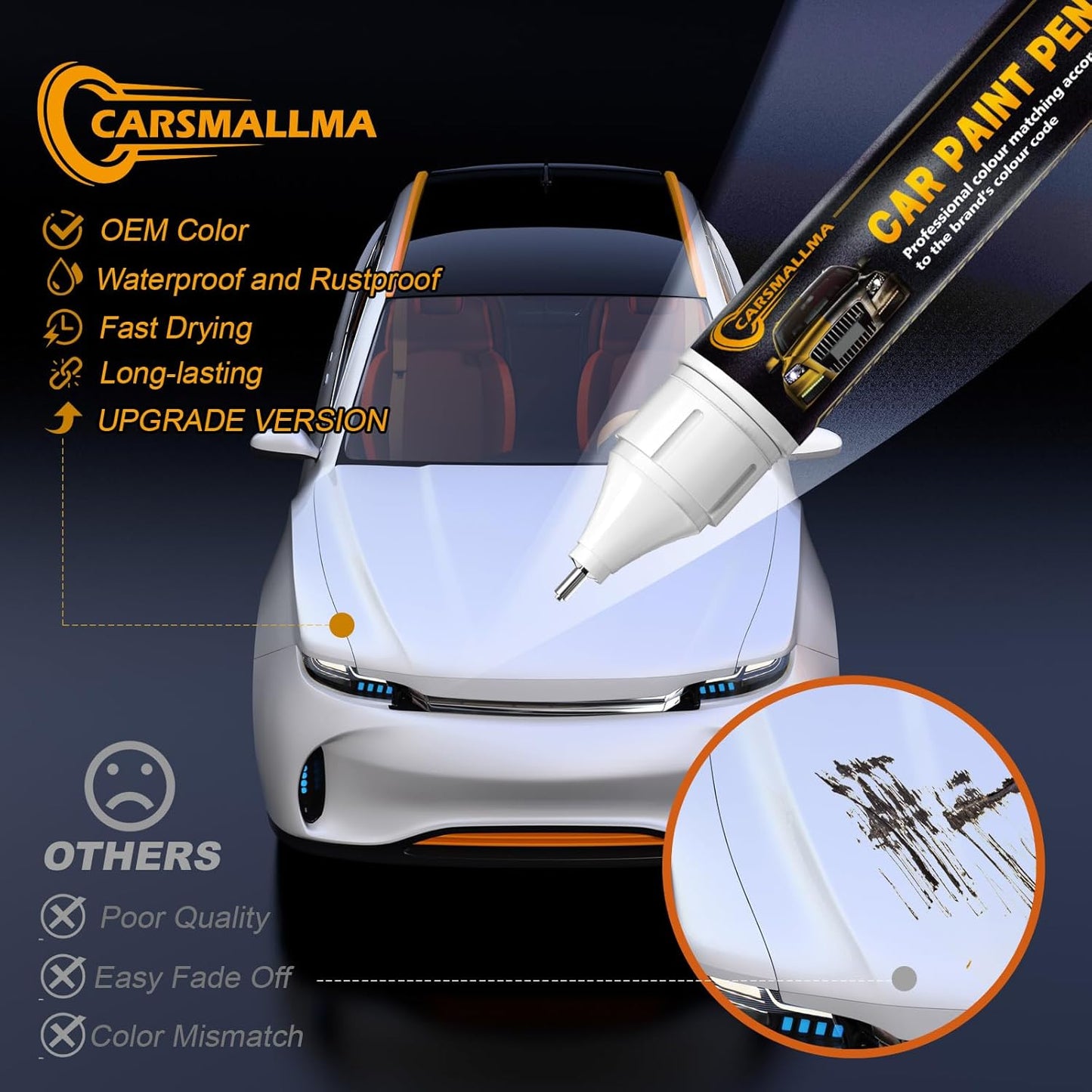 LD7X/2R Platinum Gray Metallic Car Touch Up Paint for Volkswagen, Color Accurate Car Paint Scratch Repair Pen Kit Quick & Easy Fix Vehicle Chips and Automotive Nicks Scuff