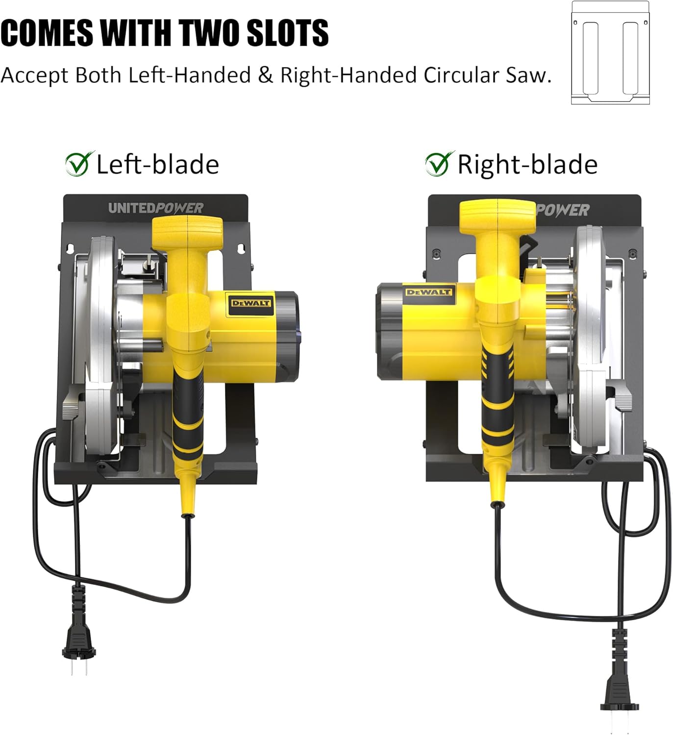 UNITEDPOWER Circular Saw Holder, Wall Mount Storage Rack Organizer for Workshop, Shed, Garage, Home, Fit Most of Circular Saw