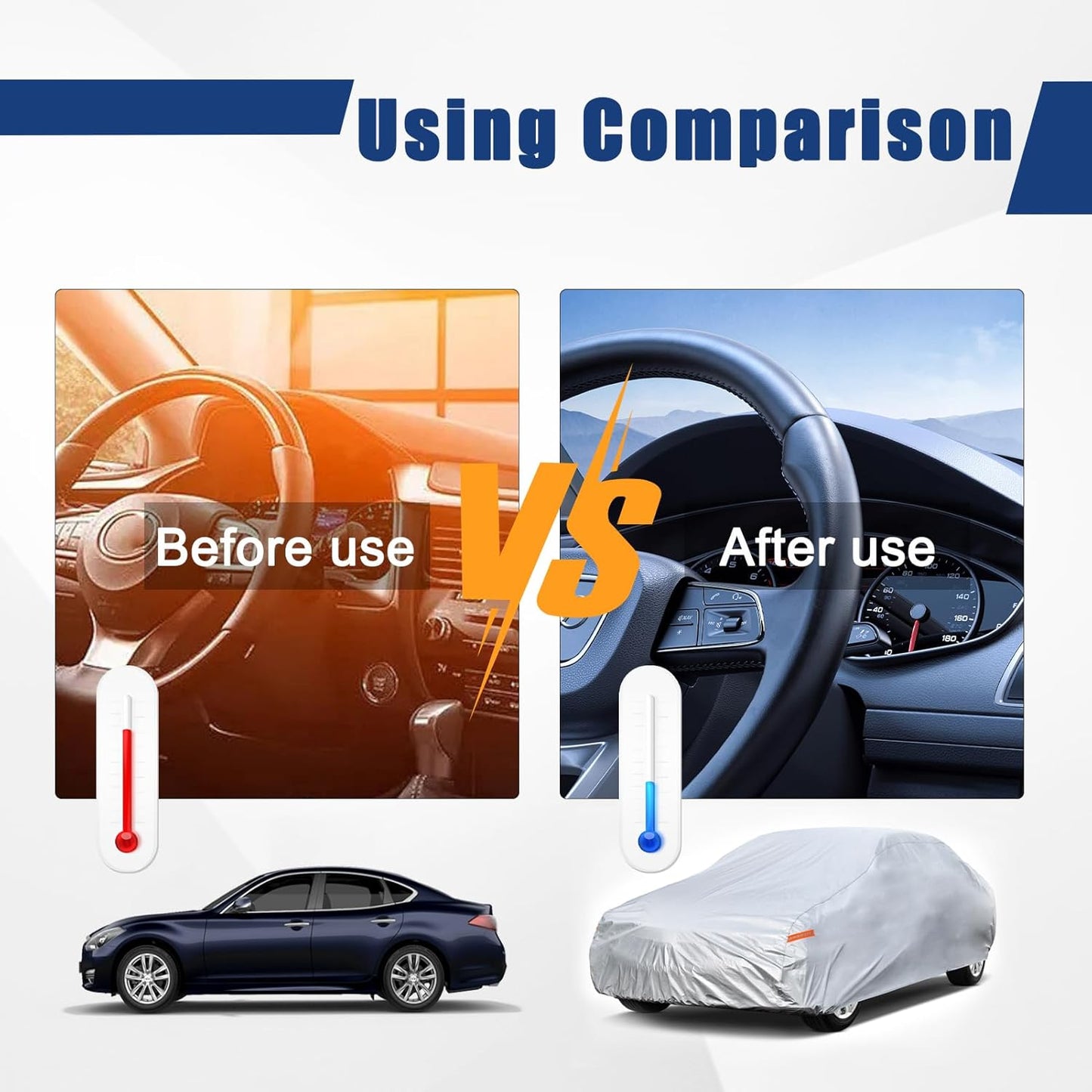 Kayme 6 Layers Car Cover Custom Fit for BMW 6 Series / 8 Series (2003-2025) Waterproof All Weather for Automobiles, Outdoor Full Cover Rain Sun UV Protection.Silver