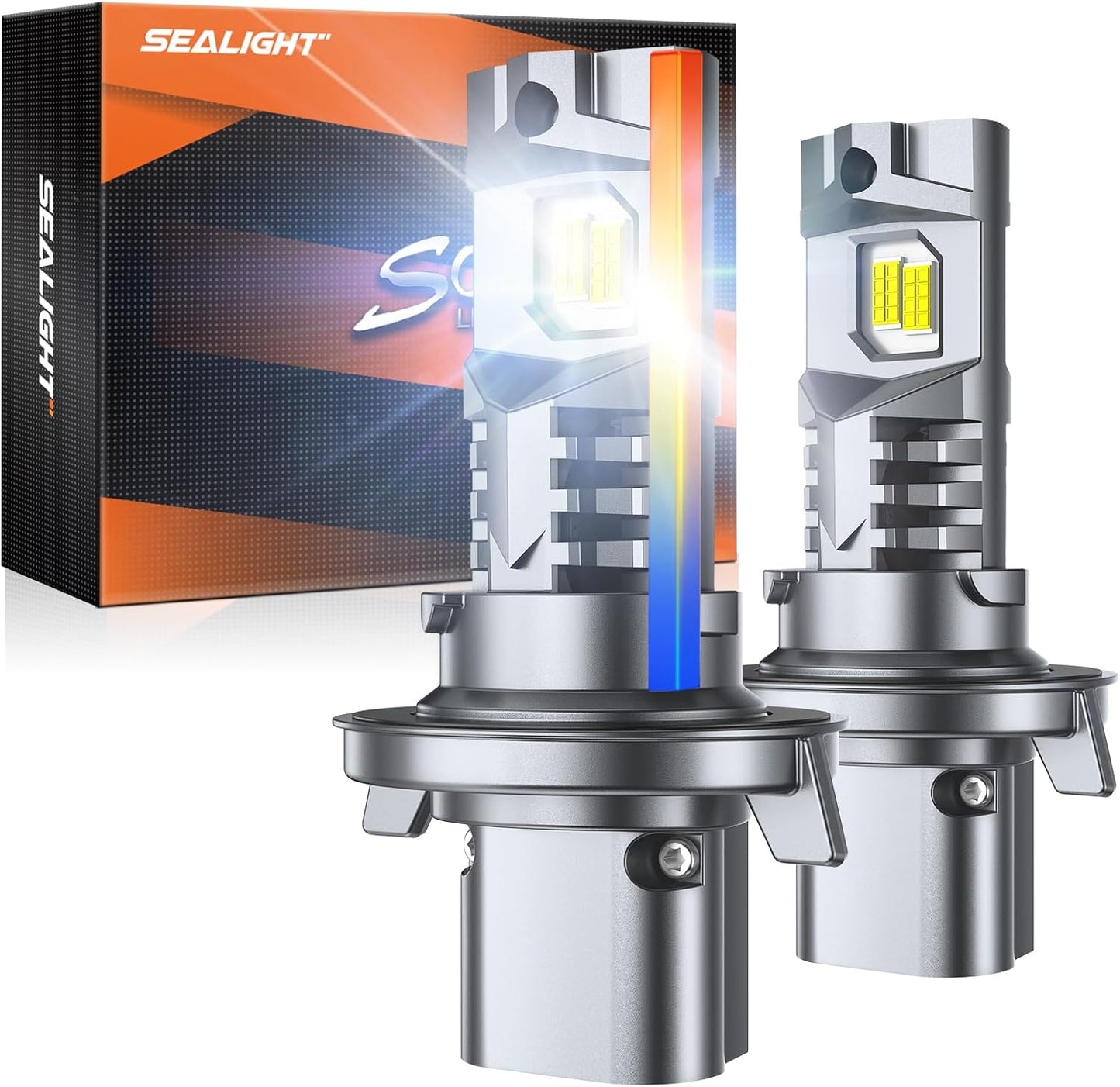 SEALIGHT H13 Fog Bulbs 1:1 Design, 50,000LM 800% Ultra-Bright 6500K Cool White 60000Hrs Lifespan Fog Light Bulbs, Pack of 2