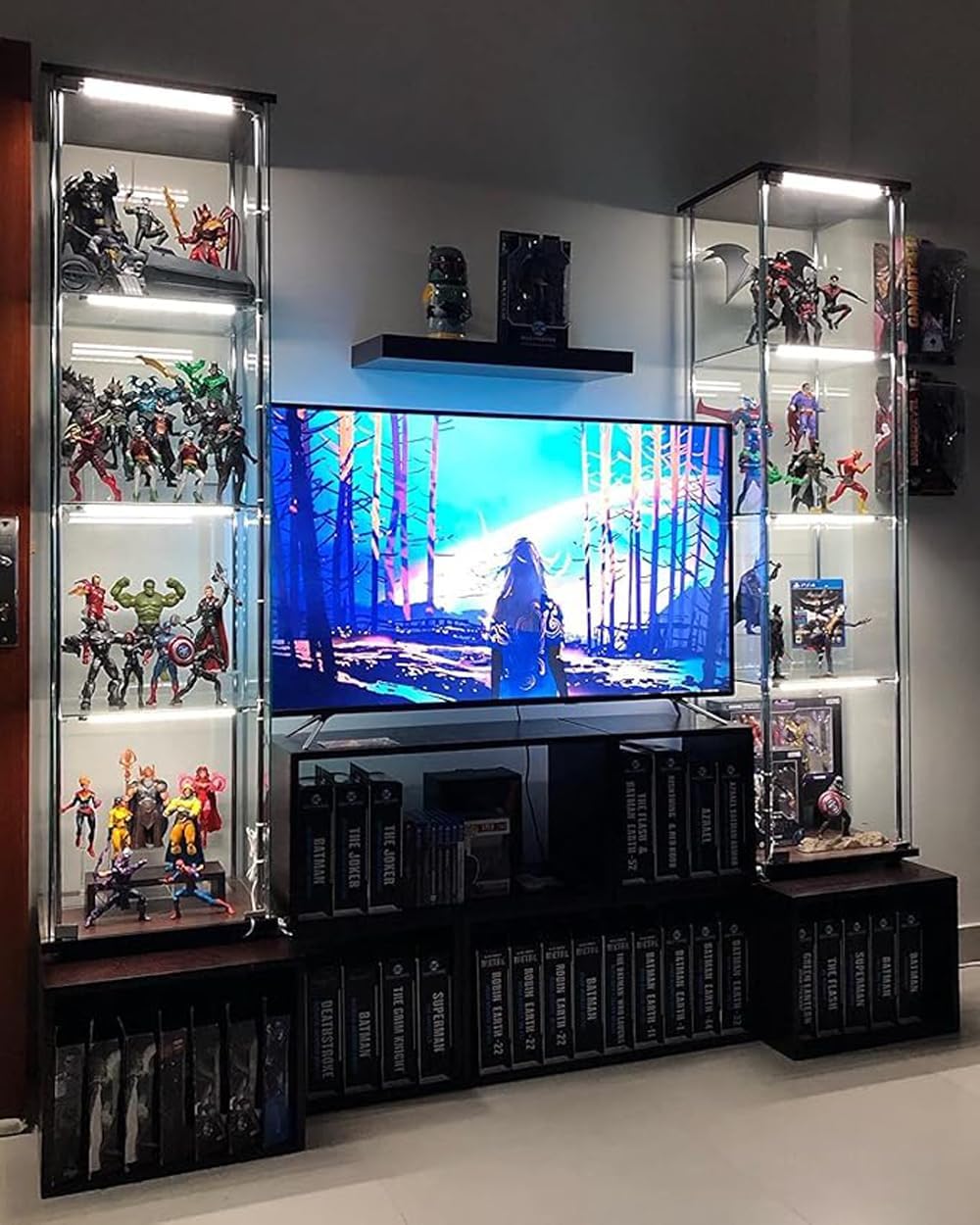 Led Light Strips Kit, (6) 12’’ Linkable Light Bars + Rocker Switch + UL Power Adapter, Under Cabinet Lighting for Locker Closet Shelf, Showcase Lighting, 6000K Cool White