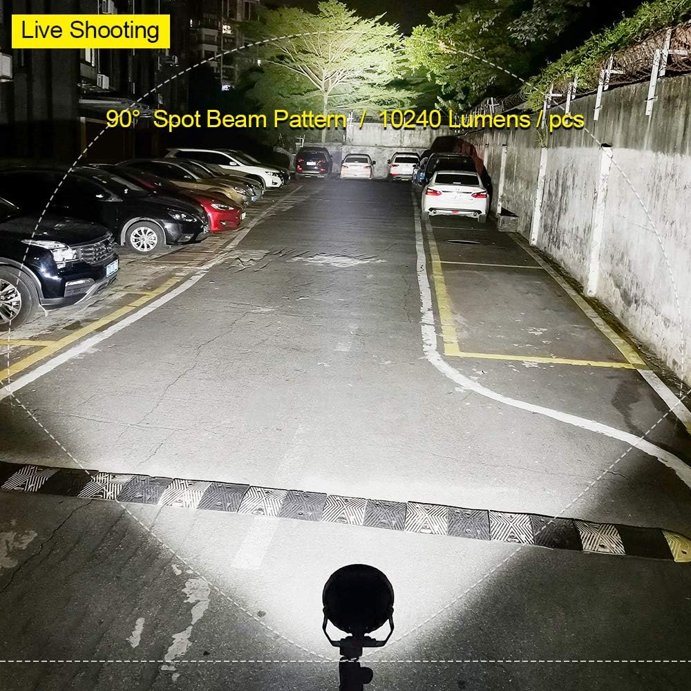 EXZEIT 7 Inch 256W Driving Lights 20480 Lumens Fog Lights Offroad Light Driving Lights for Jeep Wrangler Trucks Toyota Pickup GMC SUV Ford