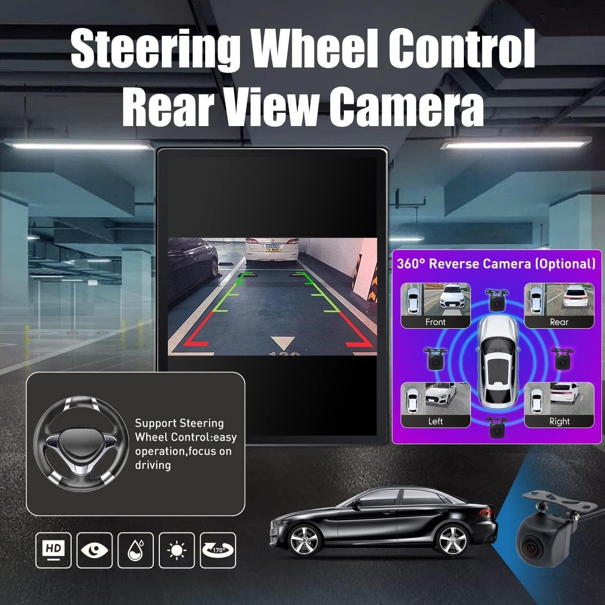 Kunfine Tesla Style Car CarPlay Android Auto Navigation Stereo GPS Radio Camera 9.7" IPS Touchscreen Headunit Tablet Media Player for Peugeot 301 2013-2022, if Applicable Octa Core 6G+128G Basic