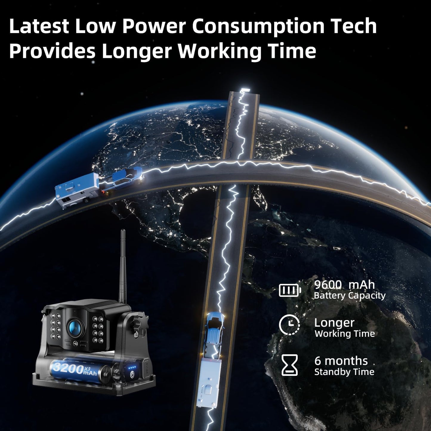 Fookoo HD Magnetic Wireless Backup Camera, 1080P 7" Dual Split Monitor & Rechargeable Rear View Cameras, Lower Consumption 1-Min Installation No Drilling Recording for RV Trailer Truck Camper DCX702