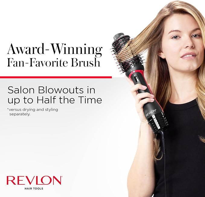 REVLON One Step Volumizer PLUS Hair Dryer and Styler | More Volume, Less Damage, and More Styling Control for Easy and Fast Salon-Style Blowouts, Plus Travel Friendly (Black)