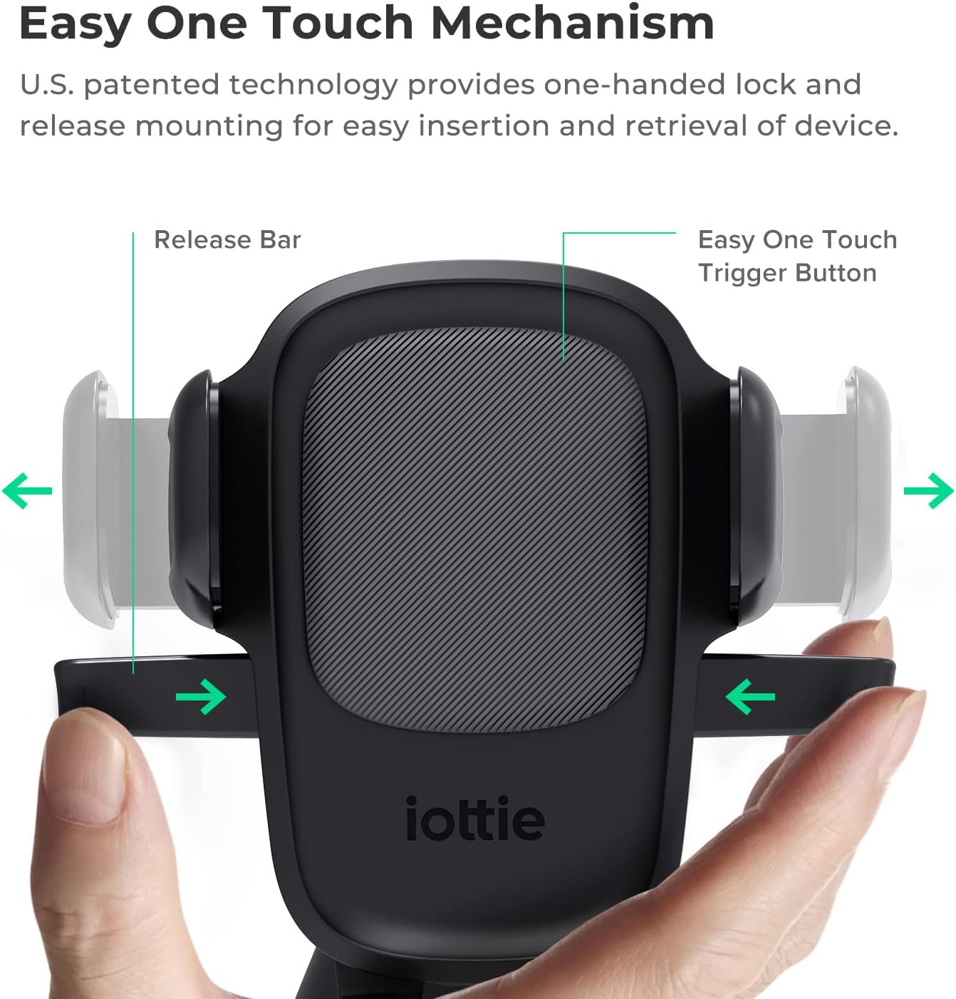 iOttie Easy One Touch Signature Air Vent & Flush Mount Combo - Universal Car Mount Phone Holder for iPhone, Google, Samsung, Moto, LG, and all other Smartphones